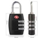 TSA-Approved Travel Luggage Padlock - 3 Digit Combo