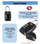 TSA-Approved Travel Luggage Padlock - 3 Digit Combo