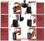 TSA-Approved Travel Luggage Padlock - 3 Digit Combo