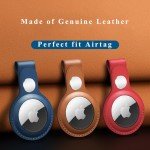 Leather Key Ring Case for Apple AirTag Tracker