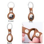 Leather Key Ring Case for Apple AirTag Tracker