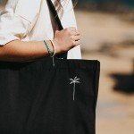 Eco-Friendly Canvas Tote Bag with Palm Tree Design