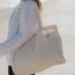 Eco-Friendly Canvas Tote Bag with Palm Tree Design