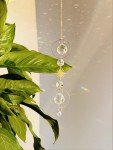 Boho Gold Crystal Sun Catcher for Windows