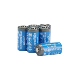 6-Pack CR123A Lithium Batteries - 10-Year Life