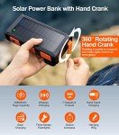 Wireless Power Bank with Hand Crank & Solar Charge