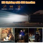 20000mAh Solar Charger Power Bank with Flashlight