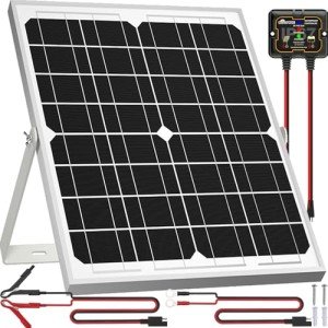 20W Solar Panel Kit with Charger & Mounting Bracket