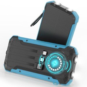 Luvknit 20,000mAh Solar Power Bank with Flashlights