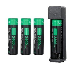 18650 Rechargeable Battery Charger Set (4 Pack)