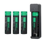 18650 Rechargeable Battery Charger Set (4 Pack)