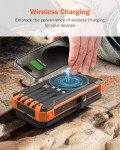 Power Bank Solar Charger 36800mAh with Dual Flashlights