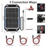 12W Waterproof Solar Battery Charger for Vehicles