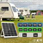 20W Solar Panel Kit with Charger & Mounting Bracket