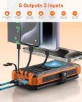 Power Bank Solar Charger 36800mAh with Dual Flashlights