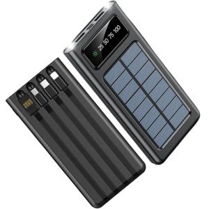 20000mAh Solar Power Bank with Dual Flashlight