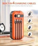 Portable 40000mAh Solar Power Bank with Flashlight