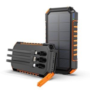 Hiluckey 27000mAh Solar Power Bank with 3 Cables