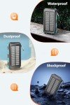 Solar Power Bank 36800mAh with LED Flashlights