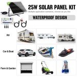 25W Off-Grid Solar Battery Charger Kit
