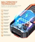 Portable 40000mAh Solar Power Bank with Flashlight