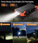 GOODaaa 42800mAh Solar Power Bank with Built-In Cables