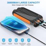 Solar Power Bank 38800mAh with Dual Flashlight