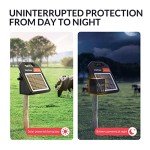 10-Mile Solar Electric Fence Charger with Day/Night Mode