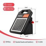 10-Mile Solar Electric Fence Charger with Day/Night Mode