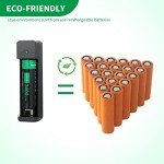 18650 Rechargeable Battery Charger Set (4 Pack)