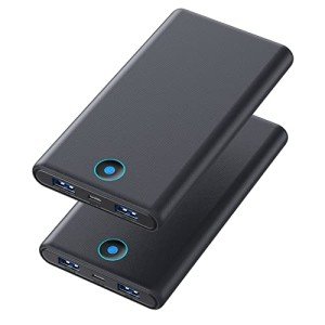 Ultra Slim 20000mAh Portable Charger 2-Pack