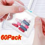 60 Reusable Waterproof Zipper Medicine Bags