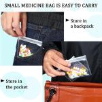 60 Reusable Waterproof Zipper Medicine Bags