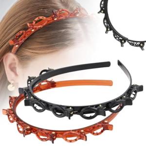 2-Pack Headband with Clips for Easy Hairstyles