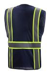 Navy Two-Tone Safety Vest with Multi-Pockets, Large