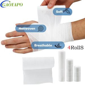 4 Rolls of Breathable Gauze Bandage Wrap