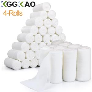 Breathable Gauze Bandage Rolls - 4 Pack