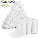Breathable Gauze Bandage Rolls - 4 Pack