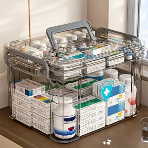 Waterproof Double Layer Medicine Storage Organizer Box