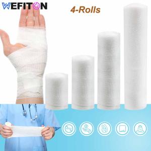 4 Rolls of Breathable Gauze Bandage Wrap