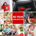 184-Piece Portable First Aid Kit for Outdoor Use