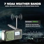 Emergency Crank Radio with NOAA Alerts & Flashlight