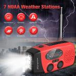 iRonsnow Solar Hand Crank Emergency Weather Radio