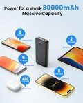 30000mAh Portable Power Bank with Flashlight