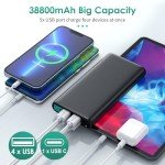 High Capacity Portable Charger with LCD Display
