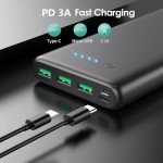 High-Capacity 36800mAh Portable Charger with 4 Outputs