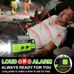 Portable Solar Crank Weather Radio with Flashlight