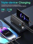 High-Capacity 40000mAh Portable Power Bank with Flashlight