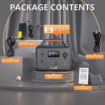 ALLWEI 300W Portable Power Station for Home & Camping