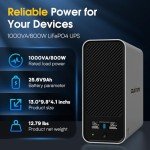 GoldenMate 800W Lithium UPS Battery Backup System